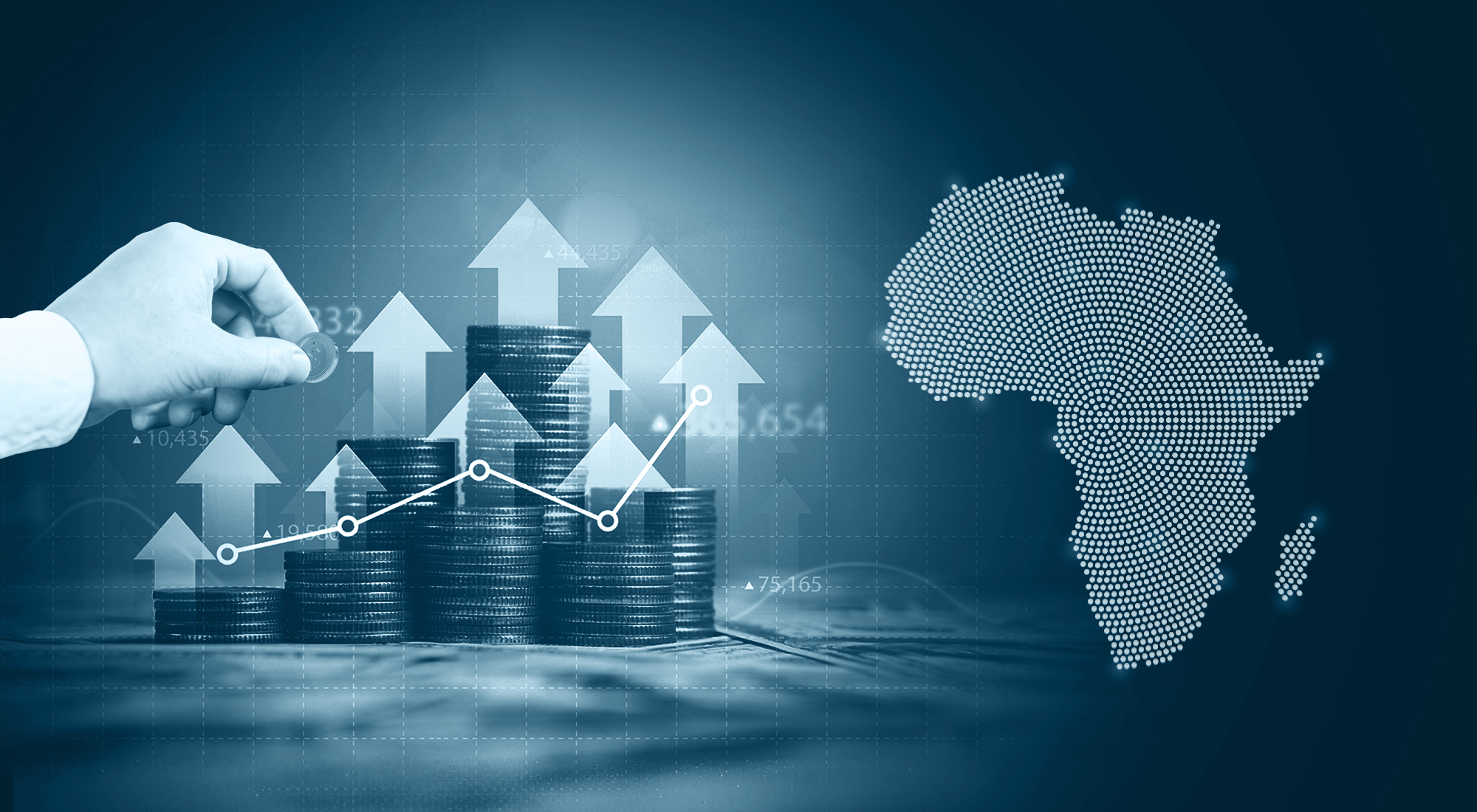 Investment team analyzing market data